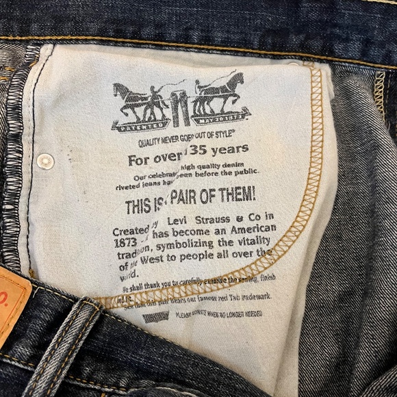 Levi’s 559 Relaxed Fit Jeans Zipper Fly Red Tag 36x30 Act 35x29 Blue Dark Wash D - Picture 9 of 9